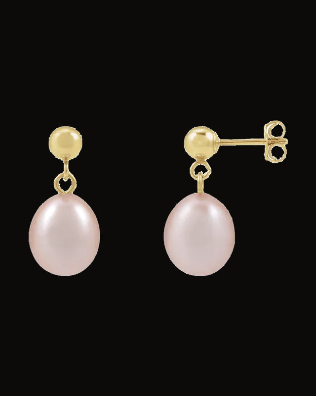 Pearl Earrings — 14K Yellow / White Gold