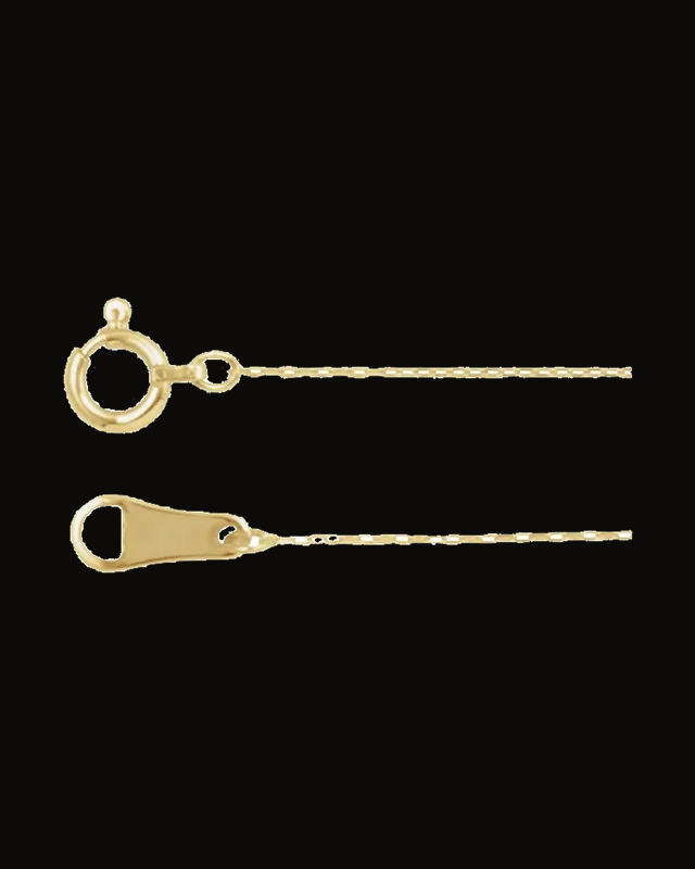 0.5 mm Diamond-Cut Cable Chain — 10K Yellow Gold