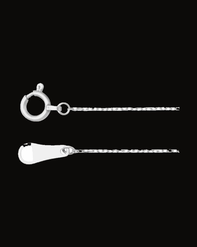 0.7 mm Diamond-Cut Cable Chain — Platinum
