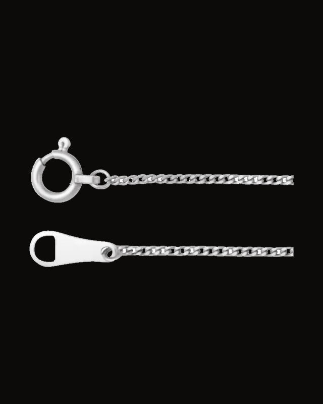 1 mm Curb Chain — Platinum