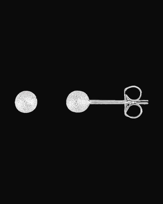 Stardust Ball Stud Earrings — Sterling Silver