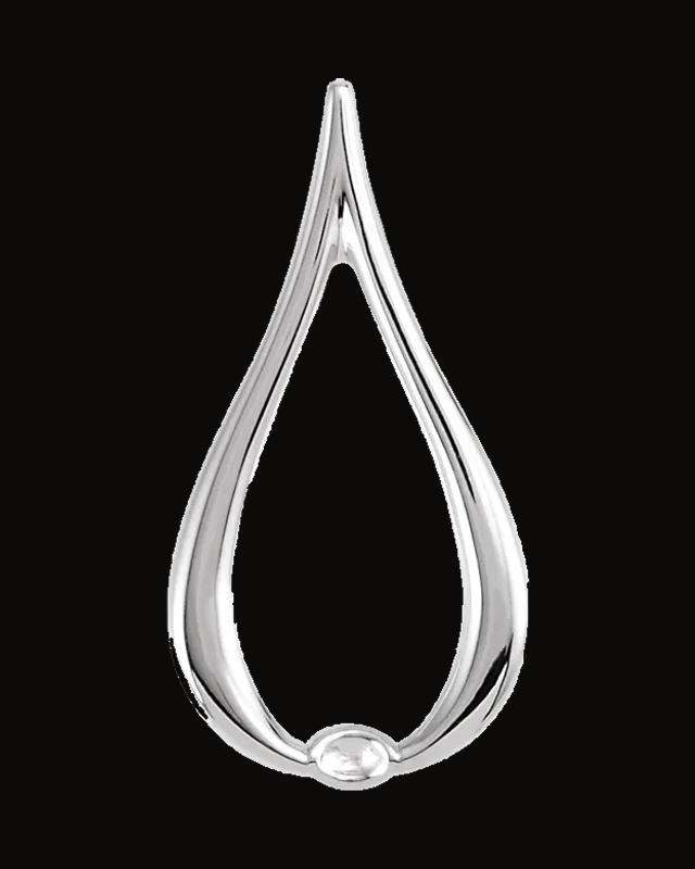 Freeform Pendant — 14K Yellow / White Gold