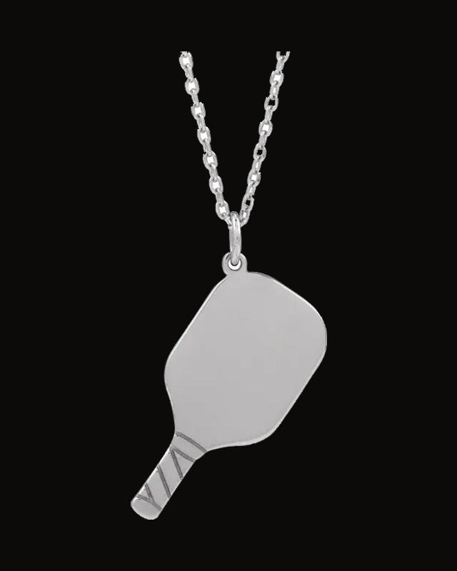 Engravable Pickleball Paddle Necklace or Pendant