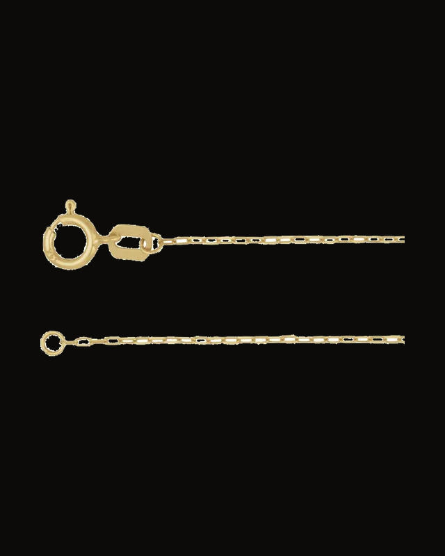 Diamond Cut Paperclip Style Forzentina Chain — 14K Yellow Gold