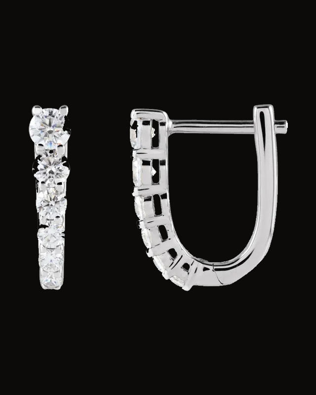 1/2 CTW Lab-Grown Diamond Hoop Earring