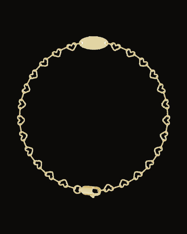 Engravable Heart Chain Bracelet