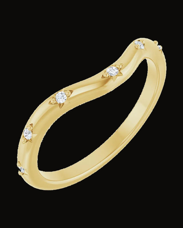 Contour Band — 14K Yellow Gold · 0.05 CTW
