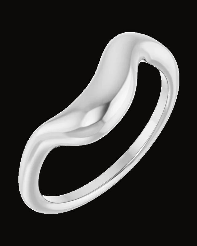 Puffed Freeform Ring — Sterling Silver · 8.3 x 3.4 mm