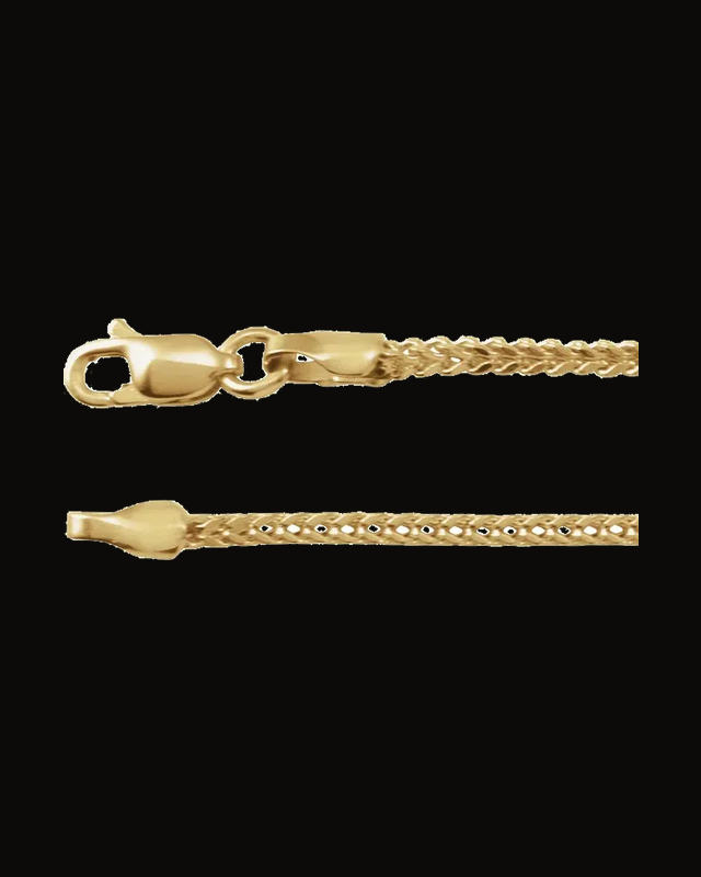 1.5 mm Hollow Franco Chain — 14K Yellow Gold