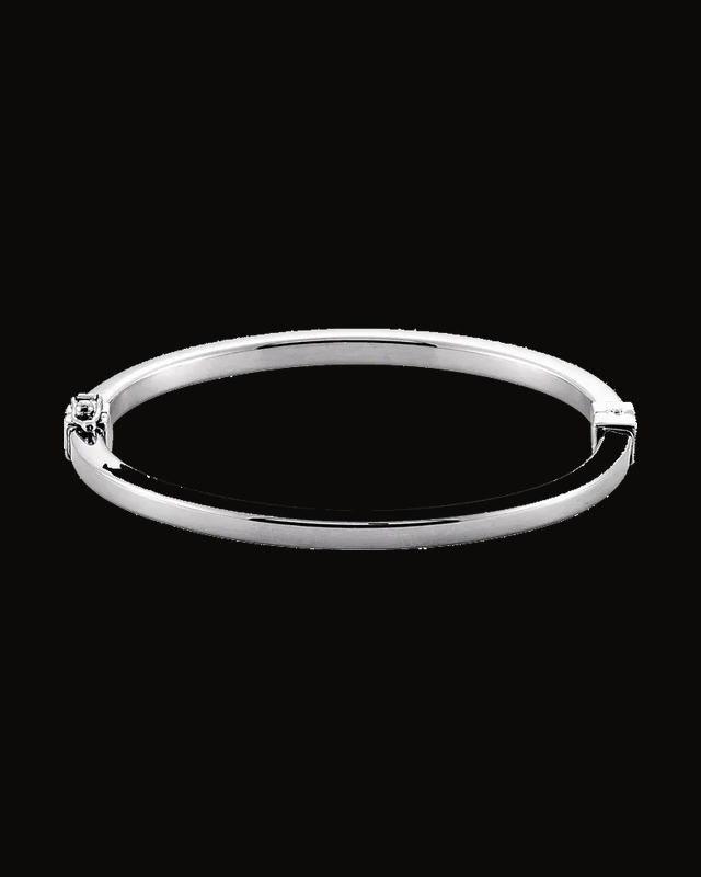 Hinged Bangle Bracelet — Sterling Silver — Hollow
