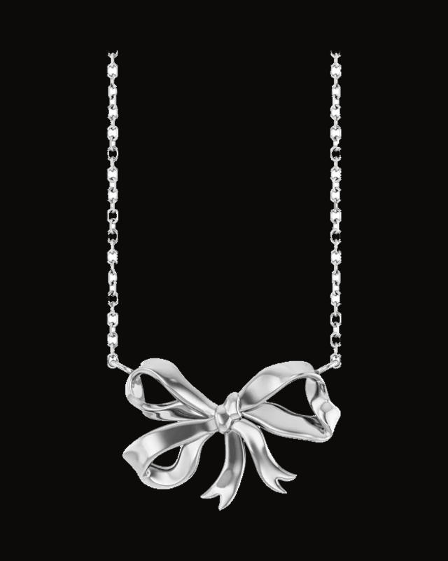 Bow Necklace or Center — Sterling Silver