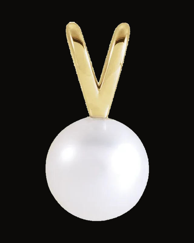 Cultured White Akoya Pearl Pendant