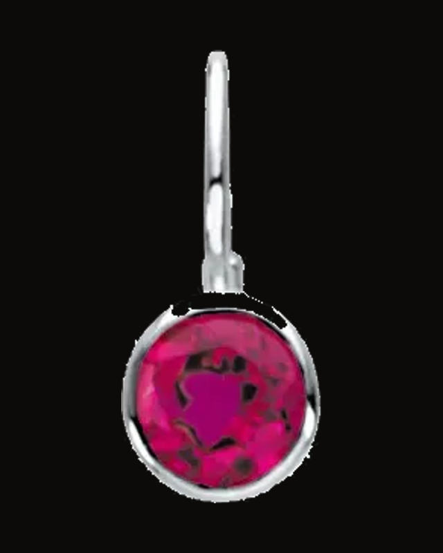 Birthstone Hook Charm/Pendant — Sterling Silver
