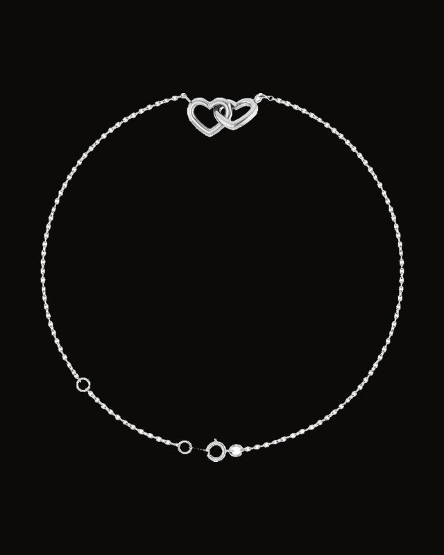 Interlocking Hearts Link Bracelet