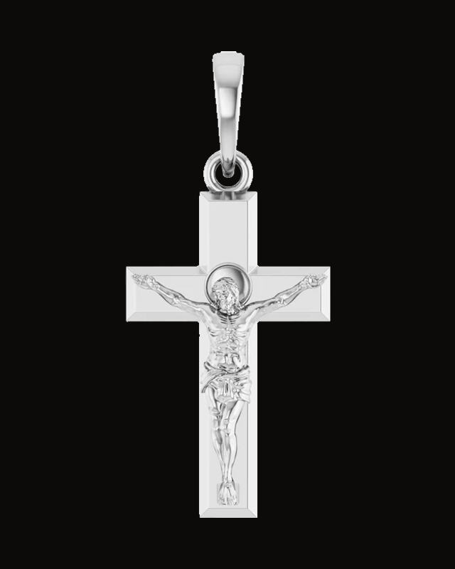 Crucifix Pendant — Sterling Silver