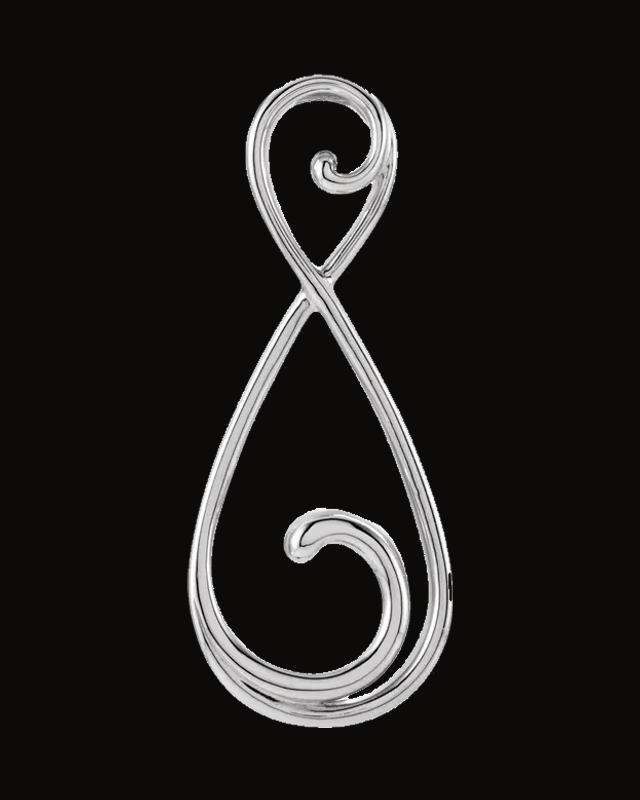 Freeform Pendant — 14K White / Yellow Gold