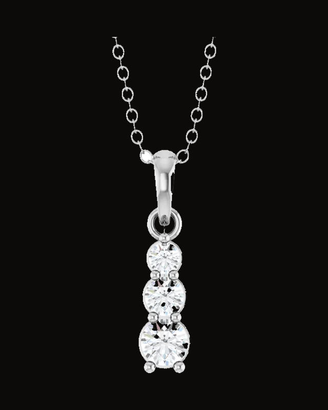 Graduated Bar Necklace or Pendant — 14K Yellow / White Gold · 1/6 CTW