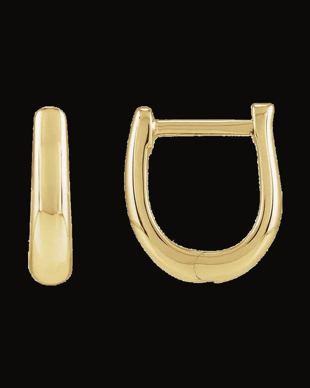 Hinged Hoop Earrings — 14K Yellow Gold