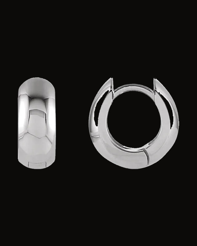Hinged Hoop Earrings — Sterling Silver