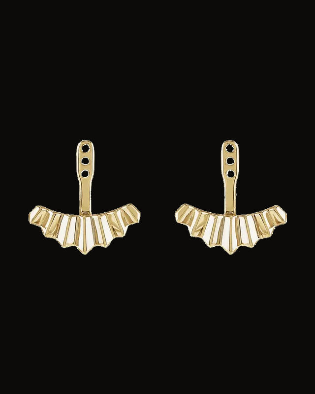 Starburst Earring Jacket — 14K Yellow Gold