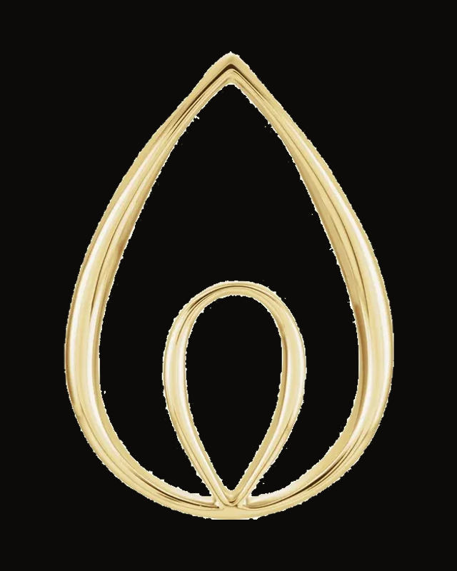 Freeform Pendant — 14K Yellow Gold