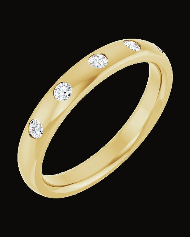0.025 CTW Lab-Grown Diamond Anniversary Band — 14K Yellow Gold · 1.5 mm
