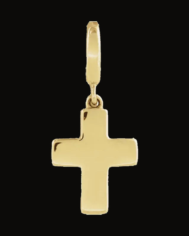 Rounded Edge Petite Cross Charm/Pendant