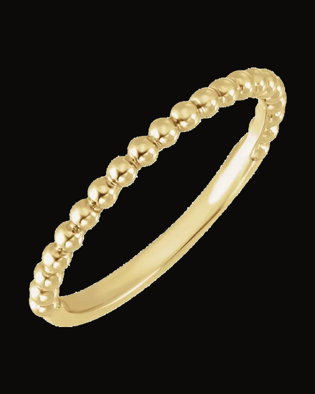 Beaded Band — 14K Yellow Gold · 2 mm