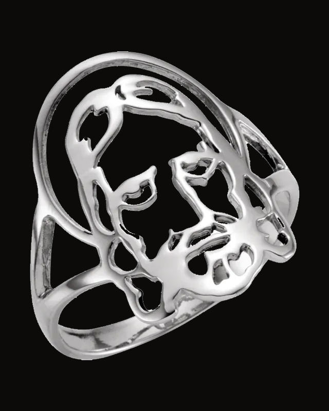 Face Of Jesus Chastity Ring — Sterling Silver · 22.4 x 14.4 mm