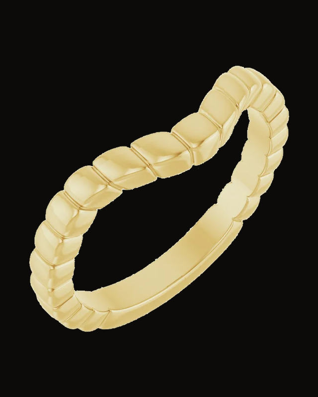 Fluted Contour Band — 14K Yellow Gold · 2.6 mm