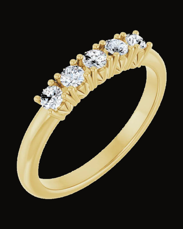 1/3 CTW Lab-Grown Diamond Anniversary Band — 14K Yellow Gold · 3.6 x 3.1 mm