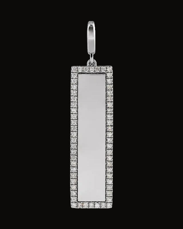 1/3 CTW Lab-Grown Diamond Bar Charm Pendant