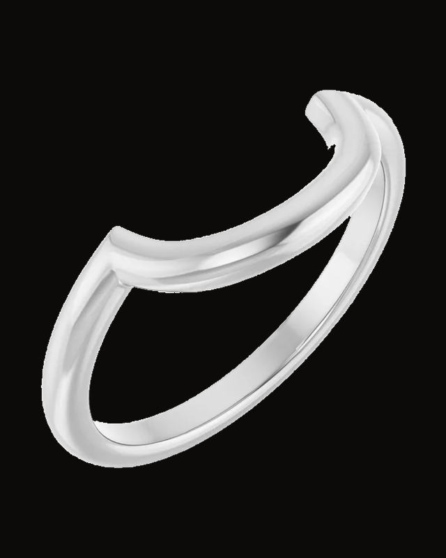Contour Band — 14K Yellow / White Gold · 6.6 x 1.8 mm