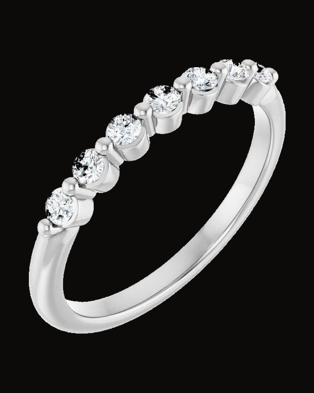 Seven-Stone Anniversary Band — 14K Yellow / White Gold · Lab-Grown Diamond
