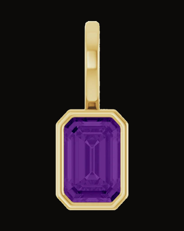 Solitaire Pendant — 14K Yellow Gold · 6 x 4 mm