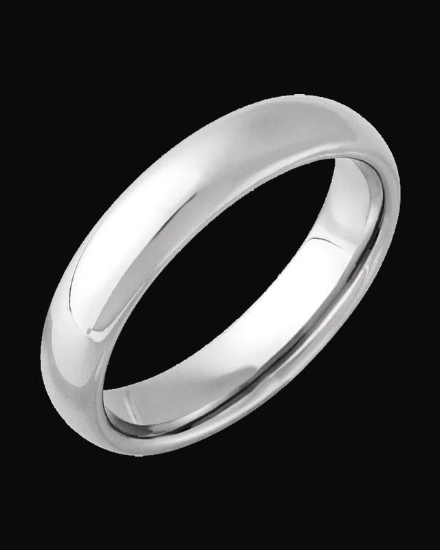 Comfort-Fit Standard Weight European-Style Band — Tungsten