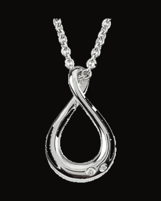 0.015 Natural Diamond Infinity-Inspired Necklace — Sterling Silver