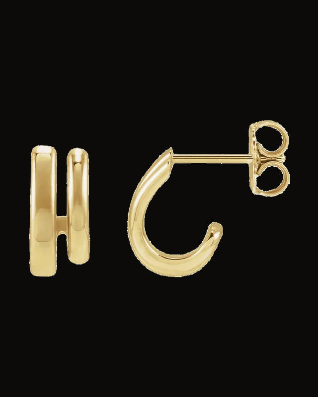 Double Stacked Hoop Earrings