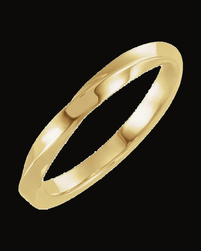 Twisted Band — 14K Yellow Gold · 2.4 mm · Size 7