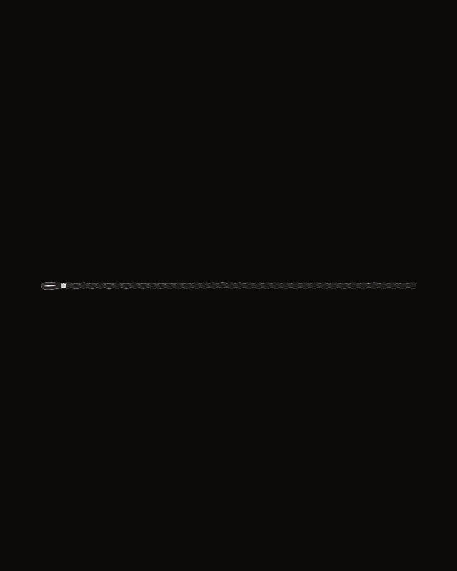 3 mm Black Satin Twist Necklace