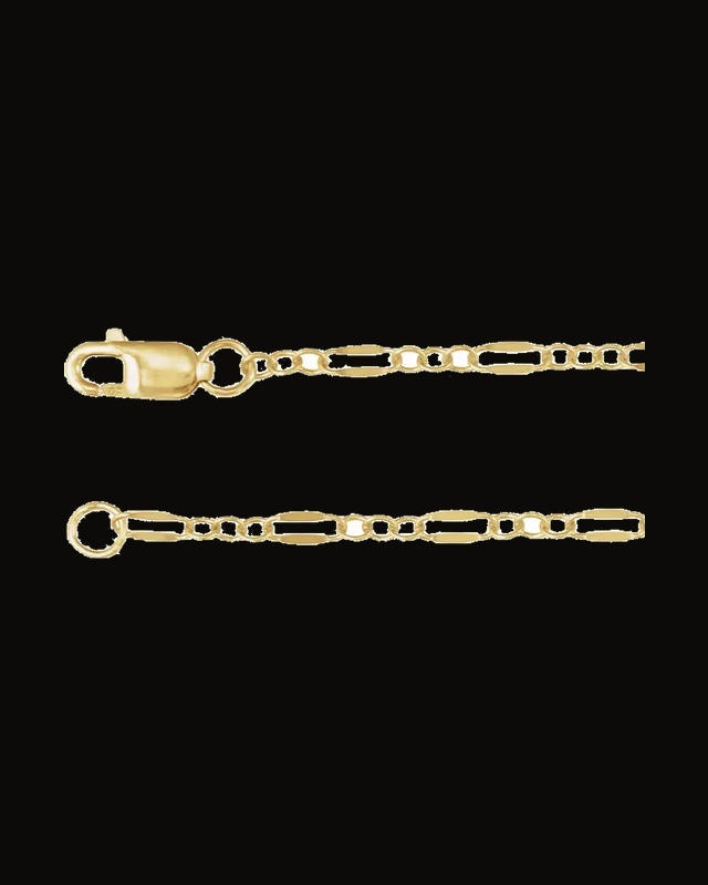 2.3 mm Dapped Cable Chain — 14K Yellow Gold-Filled