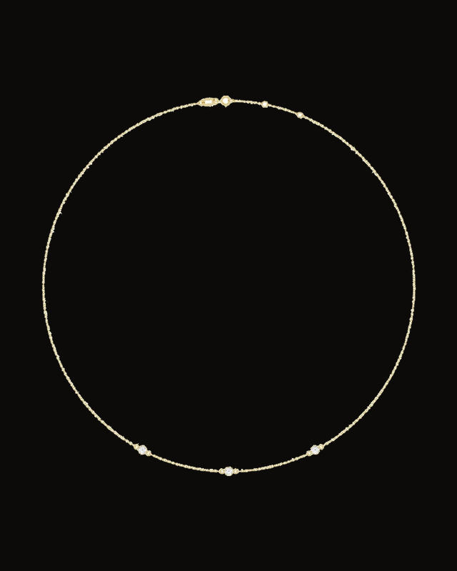 1/3 CTW Lab-Grown Diamond Bezel Station Necklace