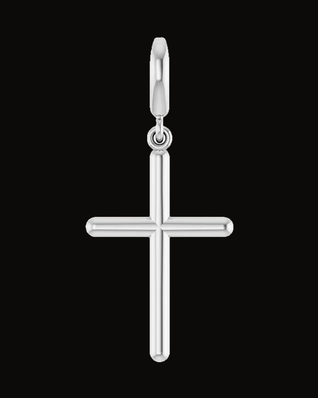 Cross Charm/Pendant — Sterling Silver