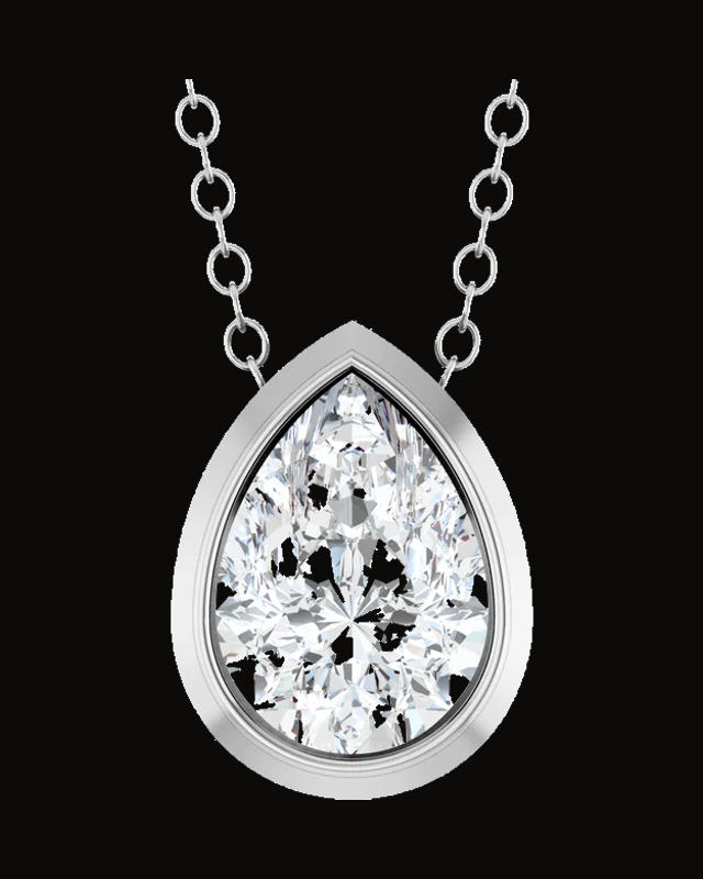5/8 Ct Lab-Grown Diamond Solitaire Necklace — 14K Yellow / White Gold
