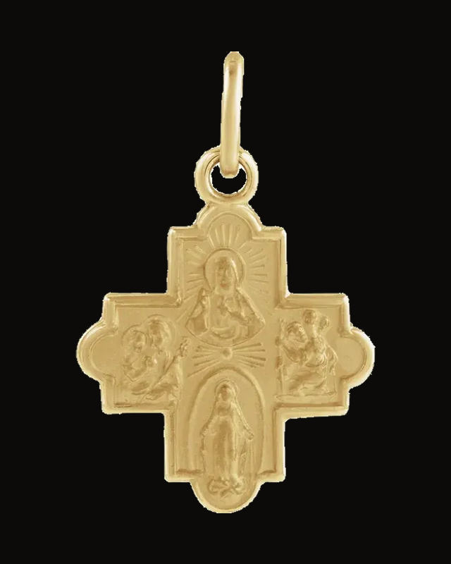 Four-Way Cross Medal Necklace or Pendant
