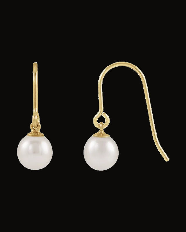 Cultured Freshwater Drop Earrings — 14K Yellow Gold-Filled