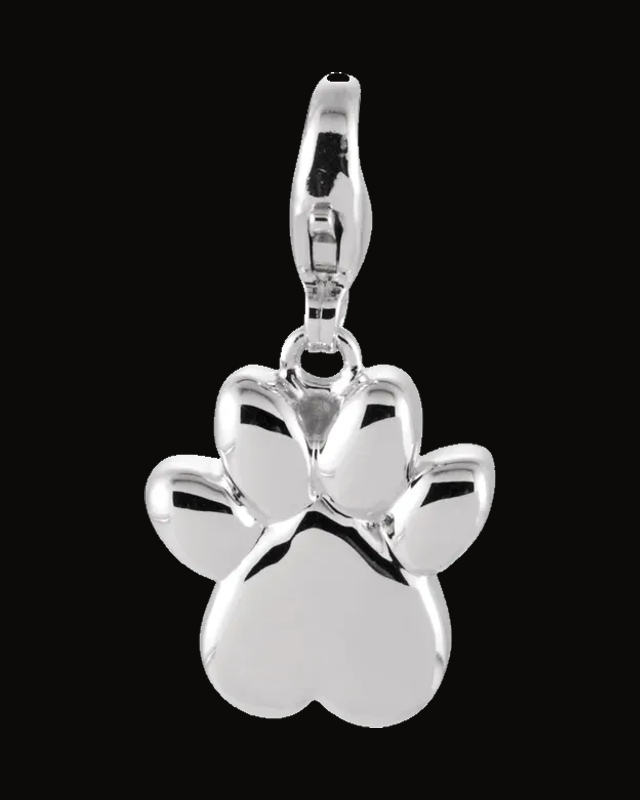 Charming Animals® Paw Print Charm/Pendant — Sterling Silver