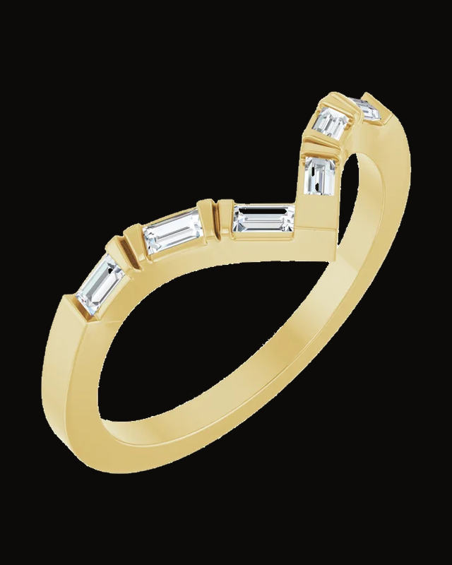1/6 CTW Lab-Grown Diamond Contour Band — 14K Yellow Gold · 1.8 mm