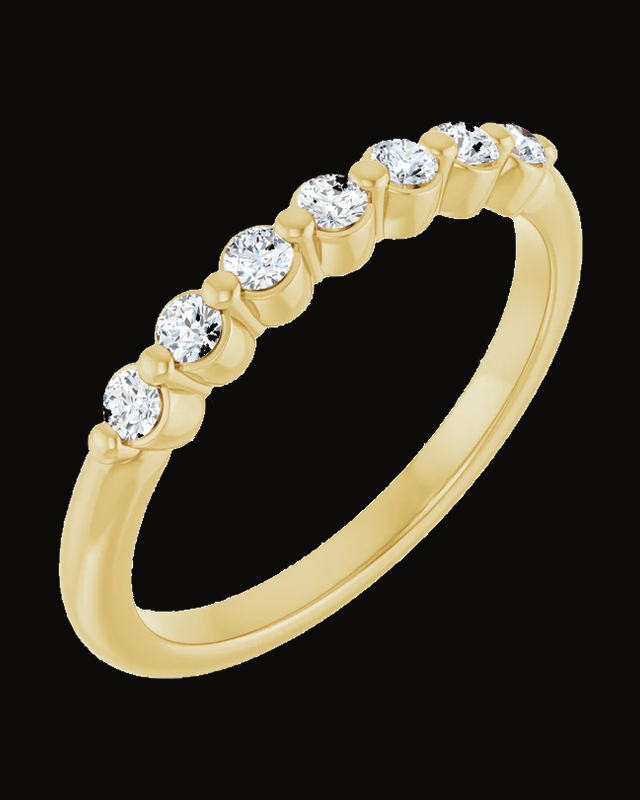 1/5 Lab-Grown Diamond Anniversary Band — 14K Yellow / White Gold · 3.4 x 2.6 mm