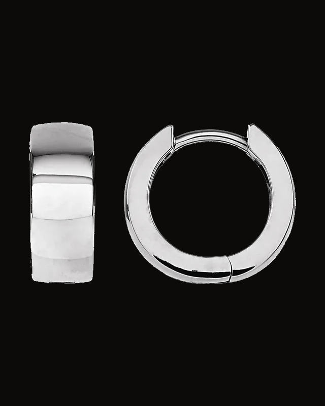 Hinged Hoop Earrings — Sterling Silver